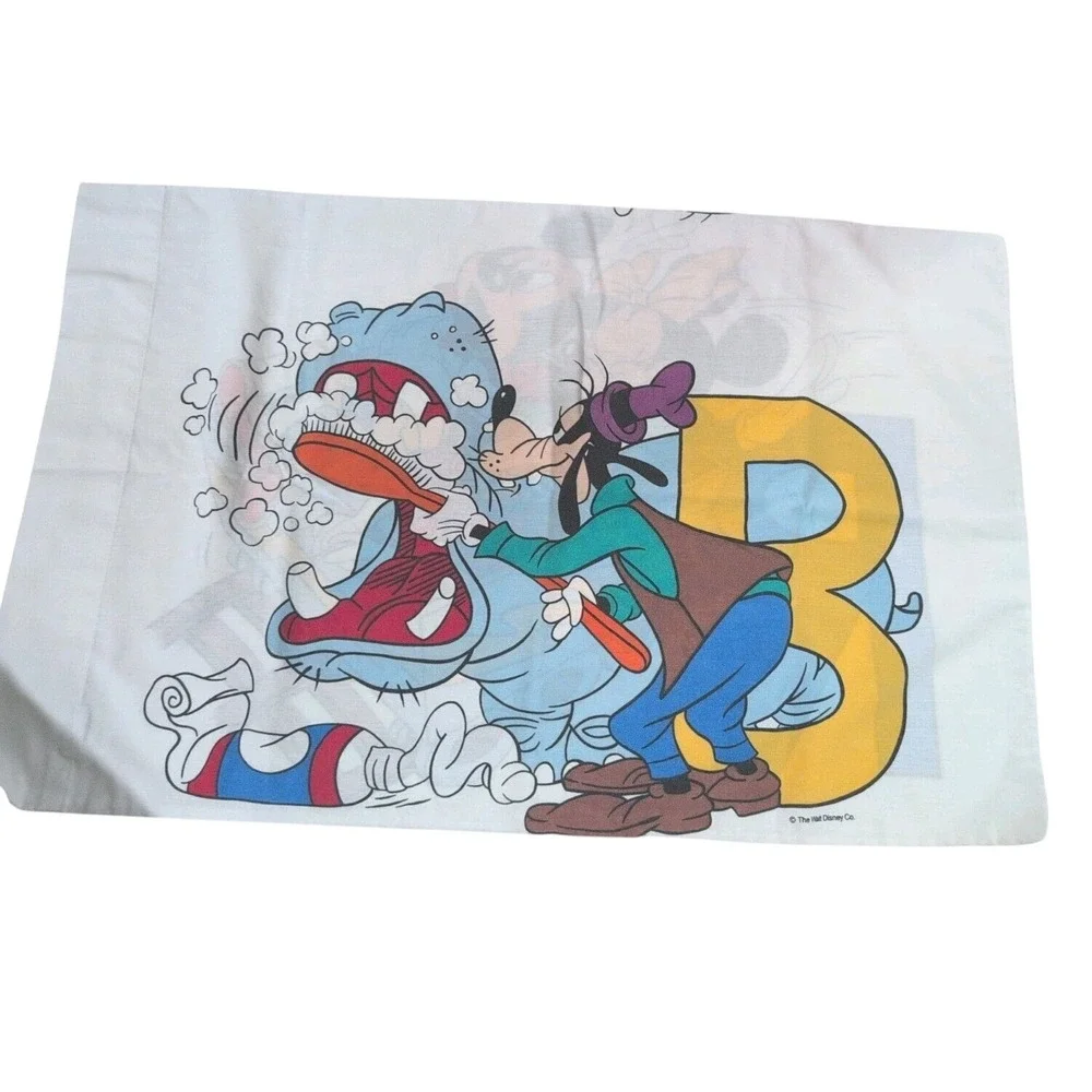Vintage 90's 3 Piece Pacific Walt Disney Mickey Minnie Alphabet Twin Sheet Set